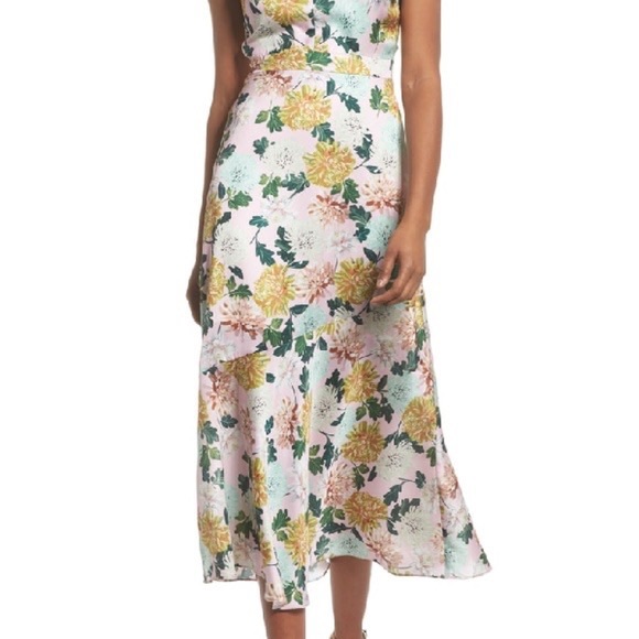 Sam Edelman Floral Midi Dress in Pink Multi size 8 great condition - Picture 12 of 15